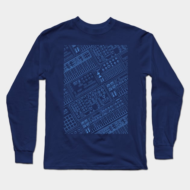 Synthesizers for Electronic Music Producer Long Sleeve T-Shirt by Mewzeek_T